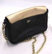 DVF Gold and Black Crossbody Purse