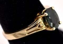 Alluring Green Gemstone Ring in 14K Yellow Gold