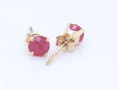 14kt Yellow Gold Ruby, Sapphire and Emerald Studs with Diamond Earrings Jackets