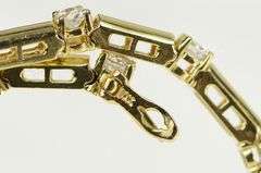 14K Yellow Gold 2.60 Ctw Round Diamond Bar Link Statement Bracelet