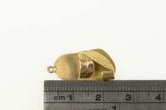 14K Yellow Gold 3D Simple Sandal Leaf Shoe Vintage Charm/Pendant