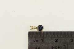 14K Yellow Gold Round Sapphire September Birthstone Simple Pendant
