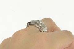 10K White Gold 0.70 Ctw Diamond Pave Men's Wedding Band Ring