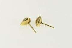 10K Yellow Gold Puffy Satin Finish Brushed Textured Stud Earrings