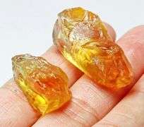 Beautiful 55.30ct uncut golden Citrine pair