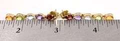 Beautiful Multi-Gem Dangle Earrings in 14K Yellow Gold