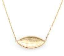 New 0.20ctw Diamond and Blue Enamel Evil Eye Pendant Necklace in 14K