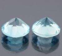 VS clarity 9.55ct round brilliant cut Topaz pair