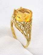 Contemporary Filigree Citrine Ring