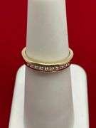 14K YELLOW GOLD AND DIAMOND BAND