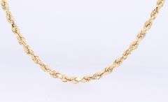 Popular Yellow Gold Rope Chain Necklace