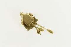 14K Yellow Gold Articulated Vintage German Cuckoo Clock Charm/Pendant