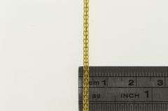 10K Yellow Gold 1.8mm Squared Retro Flat Chain Link Necklace