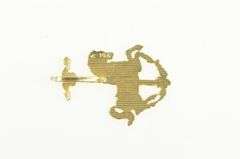 14K Yellow Gold Diamond Cut Carousel Horse Ornate Animal Charm/Pendant