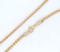 Elegant 18kt Wheat Link Chain Necklace