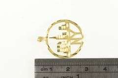 14K Yellow Gold New York City Skyline Big Apple Travel Charm/Pendant
