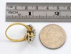 Pretty 14k YG Waterfall Ring with Diamonds