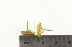 14K Yellow Gold Longaberger Picnic Basket Stud Earrings