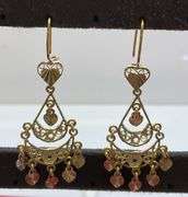 14K YELLOW GOLD CHANDELIER EARRINGS