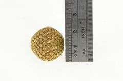 18K Yellow Gold Ornate Woven Domed Braid Vintage Statement Ring