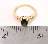 Alluring Green Gemstone Ring in 14K Yellow Gold