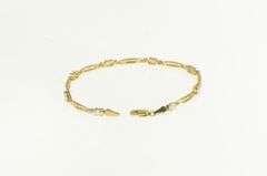 10K Yellow Gold Oval Opal Diamond Accent Vintage Tennis Bracelet