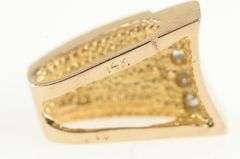 14K Yellow Gold Diamond Mother of Pearl Geometric Slide Pendant