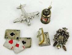 Lot of 5 Vintage Sterling Silver Mechanical Charms