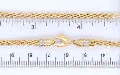 Elegant 18kt Wheat Link Chain Necklace