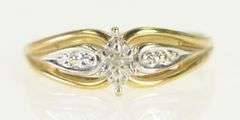 10K Yellow Gold Vintage Diamond Classic Promise Ring
