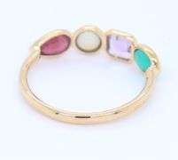 Fabulous 18kt Tous Multi Gemstone Band