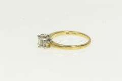 14K Yellow Gold 0.50 Ctw Princess Three Diamond Engagement Ring