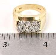 Glorious Diamond Men's Ring in 14K Yellow Gold