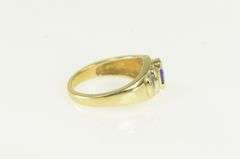 14K Yellow Gold Oval Tanzanite Diamond Accent Statement Ring