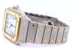 Cartier Santos De Cartier Galbee Automatic White Roman Dial Watch