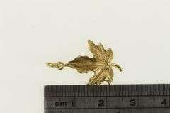 10K Yellow Gold 3D Maple Leaf Nature Motif Canada Charm/Pendant
