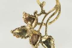 10K Yellow Gold Black Hills Leaf Vintage Cluster Statement Pendant
