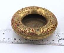 Set of 2 Vintage Solid Brass Ashtray