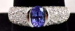 Astounding Tanzanite and Diamond Ring in 18K Yellow and White Gold