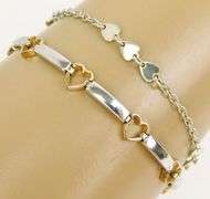 2 Sterling Silver Heart Bracelets