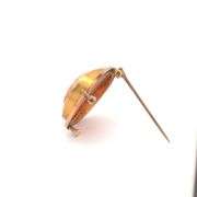 10K Yellow Gold Victorian Carved Shell Cameo Filigree Pendant/Pin