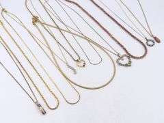 Group Lot of 11 Vintage 925 Sterling Silver Necklaces