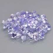 Heavy flashing 3.83ct diamond cut Tanzanite set