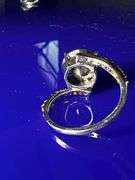 6.5 Ct Black Fire Moissanite Natural Yellow Diamond 2 Band Bridal Ring Set