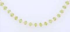 Peridot and Pearl Necklace with Gold Clasp