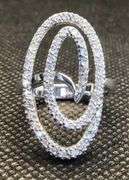 STUNNING 14K WHITE GOLD FASHION DIAMOND LADIES RING