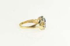 10K Yellow Gold Tanzanite Diamond Retro Ring
