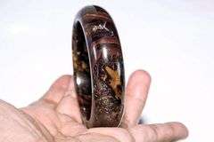 Simply stunning 276ct crystal core Boulder Opal bangle