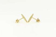 14K Yellow Gold Chinese Happiness Fortune Stud Earrings