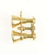 14K Yellow Gold 3D Binoculars Stargazing Bird Watching Charm/Pendant